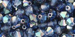 M.C. Beads 4/4mm - Bicone : Sapphire - Celsian