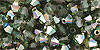 M.C. Beads 4/4mm - Bicone/AB : Prairie Green - Celsian