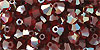 M.C. Beads 4/4mm - Bicone/AB : Ruby - Celsian