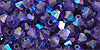 M.C. Beads 4/4mm - Bicone/AB: Tanzanite