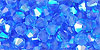 M.C. Beads 4/4mm - Bicone/AB: Sapphire