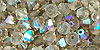 M.C. Beads 4/4mm - Bicone/AB: Black Diamond