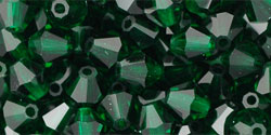 M.C. Beads 5 x 5mm - Bicone : Green Emerald