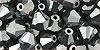 M.C. Beads 6/6mm - Bicone : Hematite