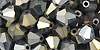 M.C. Beads 6/6mm - Bicone : Iris Brown