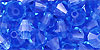 M.C. Beads 6/6mm - Bicone: Sapphire