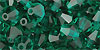 M.C. Beads 6/6mm - Bicone: Emerald