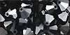 M.C. Beads 6/6mm - Bicone : Jet - Hematite Half Coat
