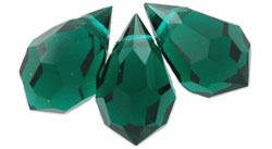 M.C. Beads 10 x 6mm - Teardrop: Emerald