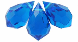 M.C. Beads 10 x 6mm - Teardrop: Capri Blue