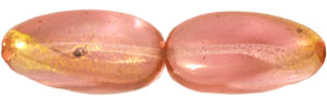 Pressed Bead 28/15mm : Gold - Hot Pink