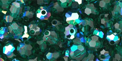 M.C. Beads 4mm - Round : Green Emerald AB