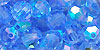 M.C. Beads 6mm - Round/AB: Sapphire
