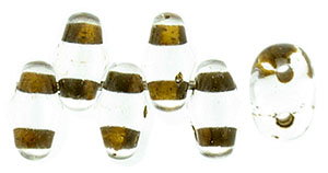MiniDuo 4 x 2mm Tube 2.5" : Crystal - Brown-Lined