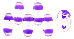 MiniDuo 4 x 2mm Tube 2.5" : Crystal - Purple-Lined
