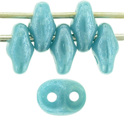 SuperDuo 5 x 2mm Tube 2.5" : Luster - Dk Turquoise