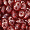 SuperDuo 5 x 2mm : Luster - Siam Ruby