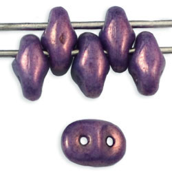 SuperDuo 5 x 2mm Tube 2.5" : Luster - Opaque Amethyst