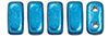 CzechMates Bricks 6 x 3mm : ColorTrends: Saturated Metallic Nebulas Blue