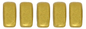 CzechMates Bricks 6 x 3mm : Matte - Metallic Aztec Gold