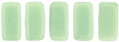 CzechMates Bricks 6 x 3mm : Sueded Gold Opaque Pale Turquoise