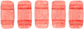 CzechMates Bricks 6 x 3mm : ColorTrends: Transparent Aurora Red