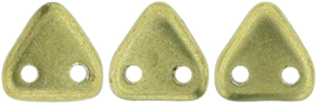 CzechMates Triangle 6mm : ColorTrends: Saturated Metallic Golden Lime