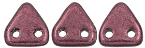 CzechMates Triangle 6mm Tube 2.5" : ColorTrends: Saturated Metallic Red Pear