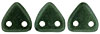 CzechMates Triangle 6mm Tube 2.5" : Metallic Suede - Dk Forest