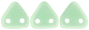 CzechMates Triangle 6mm Tube 2.5" : Sueded Gold Opaque Pale Turquoise