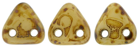 CzechMates Triangle 6mm Tube 2.5" : Opaque Lt Beige - Picasso