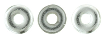 O-Bead 4 x 1mm : Silver - 1/2 Coat