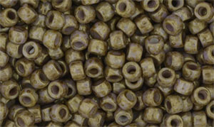 Matubo Seed Bead 7/0 : Luster - Opaque Gold/Smoky Topaz