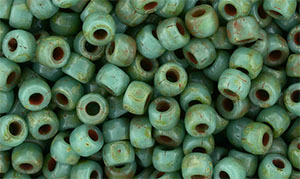 Matubo Seed Bead 7/0 : Turquoise - Picasso