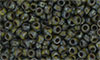 Matubo Seed Bead 7/0 : Opaque Olivine - Silver Picasso