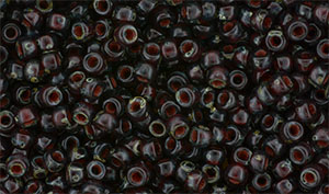 Matubo Seed Bead 8/0 : Siam Ruby - Picasso