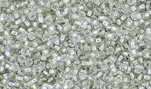 Matubo Seed Bead 11/0 Tube 2.5" : Crystal - Silver-Lined