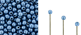 Finial Half-Drilled Round Bead 2mm Tube 2.5" : ColorTrends: Saturated Metallic Little Boy Blue