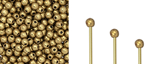 Finial Half-Drilled Round Bead 2mm Tube 2.5" : ColorTrends: Saturated Metallic Ceylon Yellow