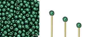 Finial Half-Drilled Round Bead 2mm Tube 2.5" : ColorTrends: Saturated Metallic Martini Olive