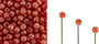 Finial Half-Drilled Round Bead 2mm : Ruby Antique Shimmer