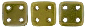 CzechMates QuadraTile 6mm : Oxidized Bronze Chartreuse