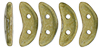 CzechMates Crescent 10 x 3mm : ColorTrends: Saturated Metallic Golden Lime