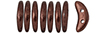 CzechMates Crescent 10 x 3mm : ColorTrends: Saturated Metallic Chicory Coffee