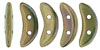 CzechMates Crescent 10 x 3mm : Oxidized Bronze Clay
