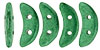 CzechMates Crescent 10 x 3mm : ColorTrends: Saturated Metallic Emerald Green