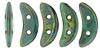 CzechMates Crescent 10 x 3mm : Turquoise - Bronze Picasso