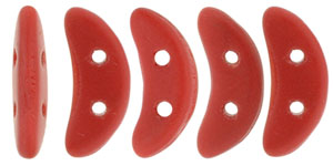 CzechMates Crescent 10 x 3mm : Matte - Opaque Red