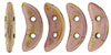 CzechMates Crescent 10 x 3mm : Luster - Opaque Rose/Gold Topaz