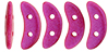CzechMates Crescent 10 x 3mm : Opalescent Neon Pink